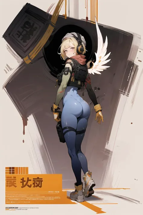 1girl,excellent lighting, sidelighting,(curvy:1.2),vhsKeeper, 1girl, solo, ass, hat, looking back, white background, scarf, pants, bodysuit, long hair, headphones, bulletproof vest, looking at viewer <lora:vhskeeper-pynoise:1>,(Highest picture quality), (Master's work), (Detailed eye description), (8K wallpaper),(Detailed face description),(flat color:1.3),(magazine_cover:1.4),(multicolored_background:1.3),striped_background,card_background,mixed-language_text,dvd_cover,cover page,looking at viewer,full body, industrial_pipe,rust,(warning sign:1.2), (caution tape:1.3), (expressionless),midriff,beautiful detailed collarbone,
((masterpiece)), (((best quality))),((beautiful detailed eyes)),(eyelash),1 girl,Shiny skin,oil,small breast,short hair,white hair,Dark eyes,Bloody Scar,Fallen Angel,Satan,Demon God,blood eyes,Bloody Body,extremely detailed CG unity 8k wallpaper,masterpiece, ((ultra-detailed)), ((illustration)),colorful,wallpaper,despair,Crying Dead,Rotten Corpses,Unknown terror,death,Pride,Wrath,Sloth,Greed,Envy,Gluttony,Lust,Wings of Six Fallen Angels,Unspeakable terror,black sun,black hole,Antireligious,cross,Do not touch,serious
,((best quality)),(((((masterpiece))))),Amazing,extremely detailed CG unity 8K wallpaper,highly detailed, finely detail,ultra detailed,(((doujinshi))),artbook,shining ,Delicate face,beautiful detailed sky,cinematic lighting,cinematic shadow,dramatic angle,depth of field,lens_flare,light_rays,light_particles