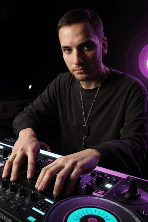 Photo (1man), , DJing, stoic,