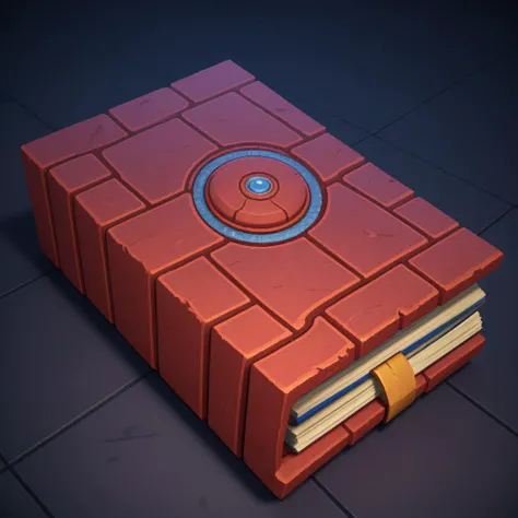 monolith, book of flame, (3d,rendered in blender,cycles render), digital art wallpaper, brickwork, brick floor