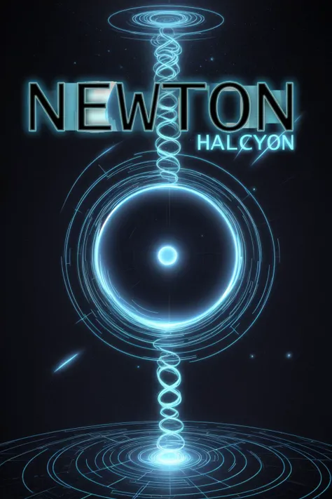 newton, space, glowing, quantum anomaly, vortex, swirling, horizon, halcyon, hologram emitter, (added photoshop text)
