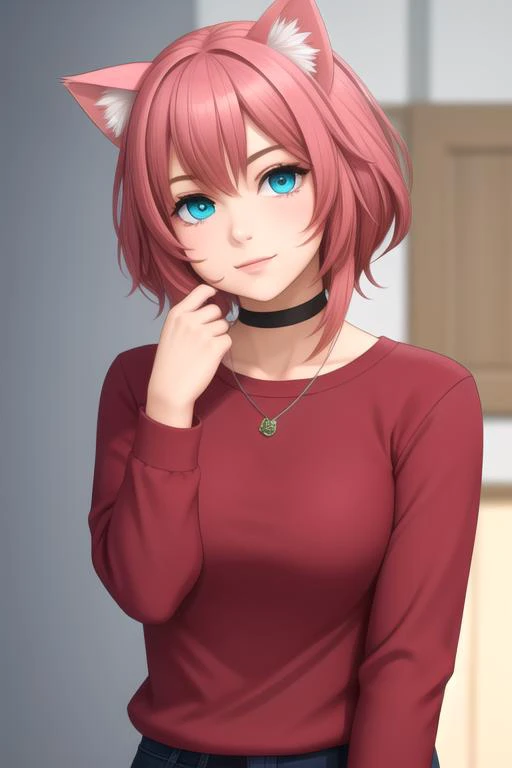 1girl, cat ears