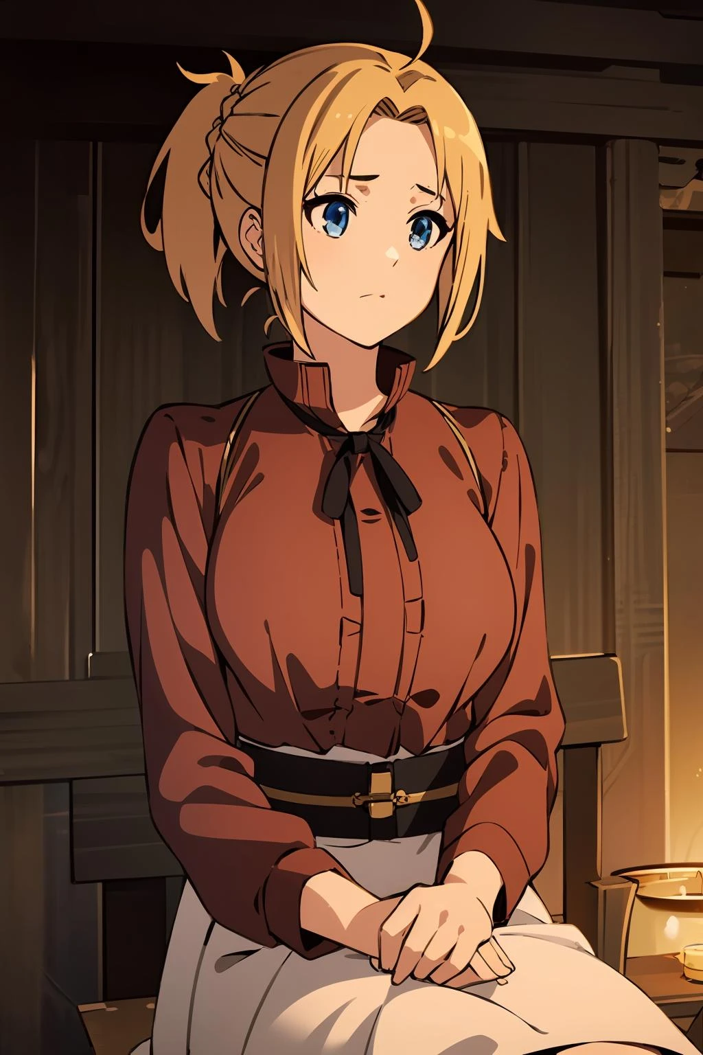 å¡å¦®ä¸,<lora:å¡å¦®ä¸1V:0.8>,1girl,solo,blue eyes,blonde hair,braid,parted bangs,ahoge,short ponytail,sidelocks,rain,oasis,Gestures,animal on lap,, (masterpiece:1,2), best quality, masterpiece, highres, original, extremely detailed wallpaper, perfect lighting,(extremely detailed CG:1.2),
