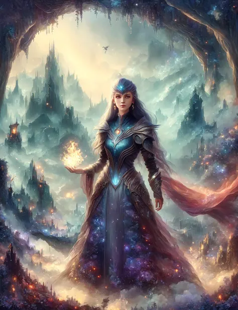 masterpiece, awesome quality, hyper detailed, DonMP4ste11F41ryT4l3, fairytale, female romulan, elemental wizard,infiltrator, <lora:DonMP4ste11F41ryT4l3-000004:0.8>