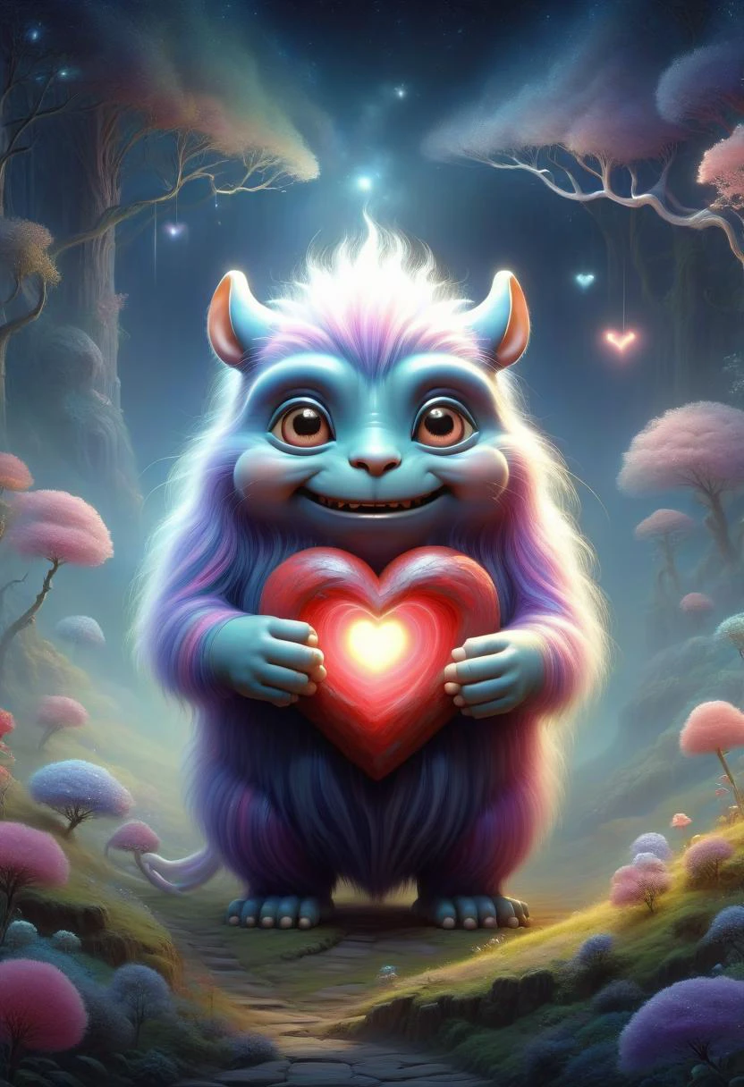 DonMP4ste11F41ryT4l3XL ghibli heart, light void troll, <lora:DonMP4ste11F41ryT4l3XL-000008:0.8>