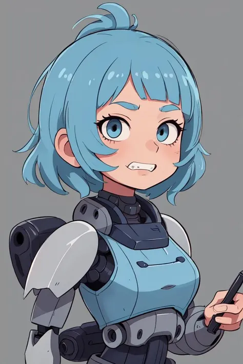 masterpiece,best quality,upper body,1girl,mecha,greyscale with colored background,calligraphy pen \(medium\),out of frame,light blue hair,dashed eyes,clenched teeth,three sided view
Negative prompt: lowres, bad anatomy, bad hands, text, error, missing fingers, extra digit, fewer digits, cropped, worst quality, low quality, normal quality, jpeg artifacts, signature, watermark, username, blurry,nsfw,
Steps: 20, Sampler: DPM++ 2M, CFG scale: 5, Seed: 1364960780, Size: 512x768,