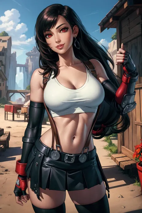 vibrant colors, 8K, high resolution, highly detailed, masterpiece, ((my little pony)), (black striped white hair), (pale white body), (gray eyes) seductive face, woman's tactical gear, standing, big breasts, beautiful body, cap, background daylight desert, purple lips