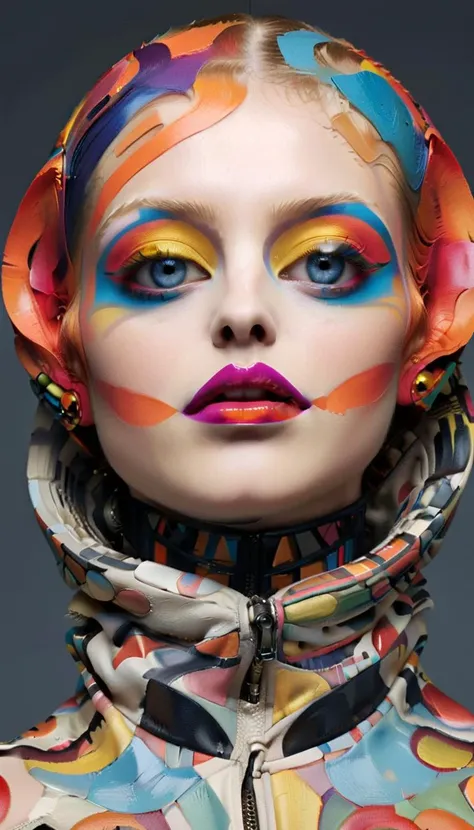best quality, high quality, masterpiece, flat color, [by muryou tada:Tony DiTerlizzi:0.5],
break
Professional fashion photography of a person with innovative makeup, [by Roshar:Julien Dossena:0.5], revolutionary makeup, avant-garde cosmetics, bold color palette, artistic face painting, futuristic beauty, high fashion makeup style, striking facial features, creative makeup artistry, abstract beauty, hyper-realistic detailing, vibrant and unconventional makeup, beauty innovation, cutting-edge makeup technology, spathe, <lora:Innovative_Makeup:1>, <lora:Next_Fashion:0.6>, 
BREAK
A super model, detailed beautiful face, detailed eyes, ravishing, closed eyes, parted lips, dynamic pose, taken by Joel Meyerowitz,
break
Unique and intricate makeup by Random blend of art movements, fusion of impressionism and surrealism, abstract expressionist elements, modernist and postmodernist influences, cubist shapes, futurist dynamics, dada randomness, baroque complexity, art deco elegance, gothic mood, renaissance inspiration, psychedelic patterns, avant-garde style, minimalist and maximalist contrasts, vibrant street art, rococo flourishes, Futuristic fashion, cutting-edge design, aesthetic excellence, high-fashion look, Avant-garde attire, innovative styling, striking beauty, artistic fashion statement, High-tech fashion, sleek and elegant designs, visually stunning, modern couture, Fashion forward, groundbreaking aesthetics, sophisticated elegance, trendsetting style, surrealistic, fantasy art, abstract, doodle art, [(details:1.2): [ (many small details:1.3) : [ (many ultrasmall details: 1.2):(very detailed ultrasmall edges and microrelief:1.5):0.7 ]: 0.4 ] :0.2],  <lora:xl_more_art-full_v1:1>, 
BREAK
LUT, advanced lighting techniques, high dynamic range, vivid and accurate colors, harmonious color scheme, meticulously detailed, visually stunning, emotionally engaging, sharp contrast, digital painting quality, cinematic quality, subtle shadows, Complex Shading, Immersive Depth, Advanced Rendering, Depth of Field, sharp focus, Depth and Perspective, bokeh, film grain,