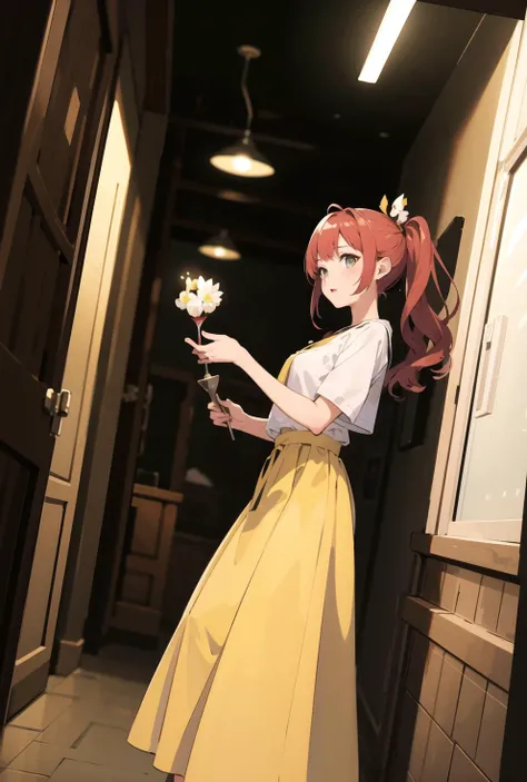 (masterpiece, best quality, ultra-detailed, illustration), 1girl
yellow,
one side up,
desert,
long skirt,
dutch angle,
ojou-sama pose,
(cinematic lightings)
