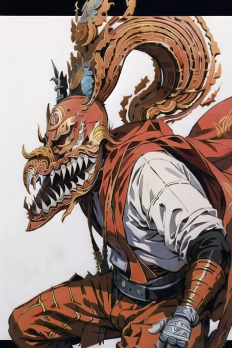 ,red gold mask,mask,big mask, best quality, highly detailed, ultra-detailed, portrait,masterpiece, 8k wallpaper, bad anatomy, poster ,white background, long big nose,white background(masterpiece, best quality, ultra detailed, highres, super fine illustration, 8k,poster moviece,absurdres:1.2), lora:urbansamurai_v0.3:1, solo warrior ,swords,star war,golden clothes ,8k<lora:peeta:1>