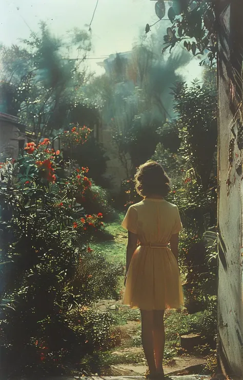 masterpiece,best quality,<lora:tbh156-sdxl:1>,illustration,style of  Philip Lorca diCorcia, garden