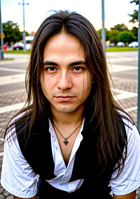 (AndreMatosQuiron person), (masterpiece),(best quality), (realistic) (detailed), photo, 
1boy,  facial hair, black eyes, long hair,  Canon EOS R Mirrorless Camera,  soft lighting, dynamic angle, realistic lighting,  (natural skin texture), (intricate details), hdr,Sunset orange,by Brandon Woelfel, bloom, dusk, a vampire prince fights for his vampire kingdom,  trending on Getty Images,
<lora:quiron_AndreMatos_v1_lora:0.85>