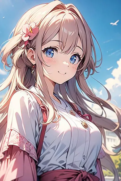 ((masterpiece)), (best qualit), (beautiful detailed eyes), (ultra-detailed), (finely detail), (highres), pastel color, 8k, happy, 1 cute girl, Kyoto Animation,