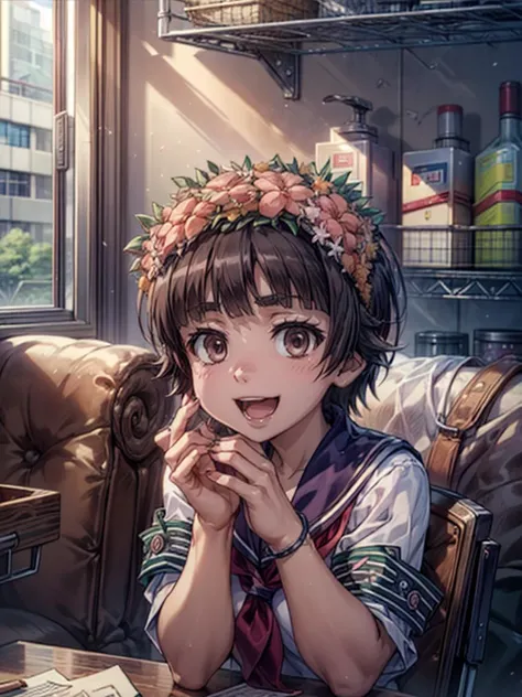 (((pixel-perfect, detail-perfect))) best quality, masterpiece, 1girl , <lora:uiharu-toaru:0.9> uiharu kazari sakugawa school uniform armband, <lora:detail_slider_v4:2> :d