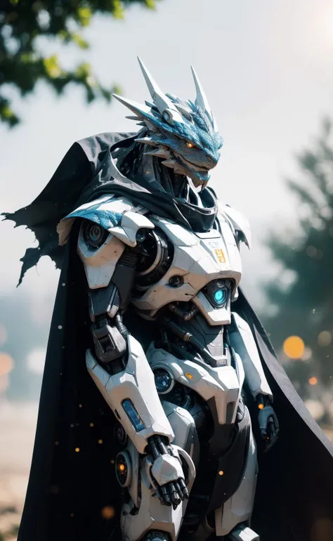 cgmech, (realistic),
solo, white mecha robot, cape, science fiction, torn clothes, glowing, standing, robot joints, mecha, armor, cowboy shot, (floating cape), intense sunlight, silver dragonborn, outdoors, landscape, nature,
((masterpiece, best quality)), <lora:cgmechmix_offset:1>, <lora:more_details:0.3>, <lora:nijiMecha:0.5>, <lora:dragonborn_offset:0.7>,
volumetrics dtx, (film grain, blurry background, blurry foreground, bokeh, depth of field, motion blur:1.3), <lora:align_sd_lora:0.0>