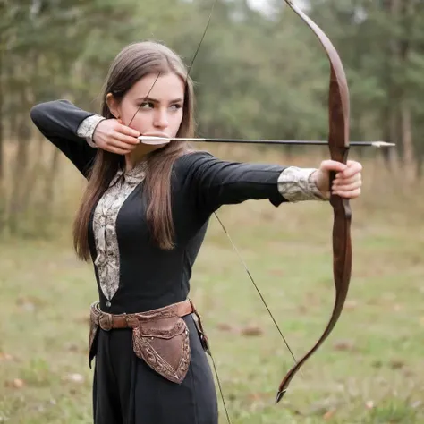 1girl,Long bow , Aiming a Bow<lora:mergedarchedlora:1>