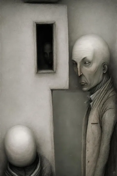 surrealistic and strange art by Anton Semenov <lora:Anton_Semenov_ArtStyle:0.85>