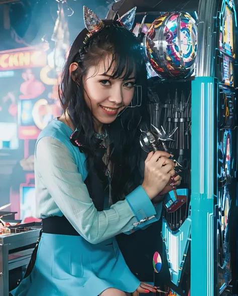 Positive: cinematic photo 1girl, a woman is working in machine, ((metal claw)), <lora:WorkInVendingMachineXL:0.9>, RAW photo, photography, hyper photorealistic, detailed skin, soft natural raw light, highly detailed, best quality, ultra detailed, extremely detailed, taken from mobile camera, f/22, deep depth of field, grain, noise
. 35mm photograph, film, bokeh, professional, 4k, highly detailed, raw photo of miku hatsume on insane party, (psychedelic), (carnival), disco lights, gorgeous, (((fliperama))), (((pinball))), (vintage) ,((cuberpunk)) ((neon)), ((vaporwave)),crowded table, smiling, drinking enjoying, photo taken by annie leibovitz, intricate face details, studio lightning, canon 50mm, 4k, 8k, (analog style), ((intricate details)) {realistivv13}