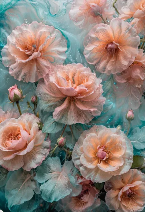 <lora:RMSDXL_Enhance:1> <lora:RMSDXL_Darkness_Cinema:1> <lora:RMSDXL_Creative:2> whimsical fantasy elegant rose floral botany maximalism with a wave of flowers garden flowing flowers floating in misty soft pink, aqua, soft apricot, smoke fractal, moody and big scale realistic flowers, octane render, by josephine wall art, isabelle menin, Jean, amy brown <lora:RMSDXL_Enhance:1> <lora:RMSDXL_Darkness_Cinema:1> <lora:RMSDXL_Creative:2>