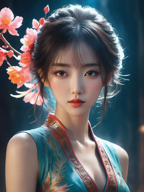 <(Digital watercolor Illustration of a (oriental beauty), by JB, Waterhouse, Carne Griffiths, Minjae Lee, Ana Paula Hoppe, Stylized watercolor art, Intricate, Complex contrast, HDR, Sharp, soft Cinematic Volumetric lighting, flowery pastel colours, wide long shot, perfect masterpiece:):1.0>, (upper thighs shot:1.3),
<(detailed matte painting, deep color, fantastical, intricate detail, splash screen, complementary colors, fantasy concept art, 8k resolution trending on Artstation Unreal Engine 5):0.9>,