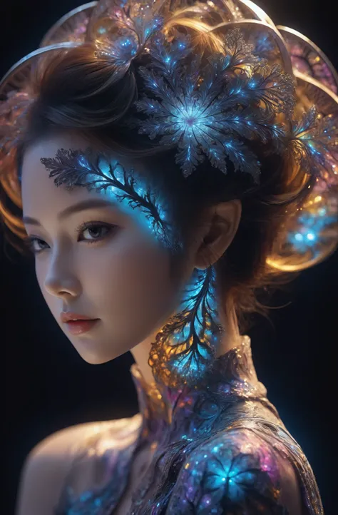 woman, long hair, sunlight, gigantic breasts, iridescent dress, glowing stars, A digital illustration, glowing stars, defraction spikes, chromatic aberration, bloom AND (glowing, holofoil:0.6), a beautiful fantasy empress, guweiz, ruan jia and artgerm, beautiful fantasy maiden, japanese goddess, It was empty inside and she didn't even wear a bra, When she moved her body, her two fat and white breasts swayed left and right, Under the friction with her clothes, her two lotus seed-sized nipples actually stood up, making her clothes bulge out by two pointed,