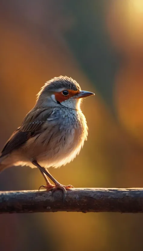 A mesmerizing close-up portrait of a gorgeous little bird illuminated by the soft,golden light of a tranquil morning,with vibrant bokeh balls gently framing its delicate form. The image is rendered in sharp detail,capturing every feather and intricate feature of the bird with stunning clarity. Soft,diffused lighting enhances the warmth and radiance of its plumage,while the high-quality bokeh adds a touch of magic to the scene. Multiple image exposures are expertly combined to emphasize the bird's vibrant colors and captivating gaze. This stunning image is rendered in insanely high resolution,realistic,8k,HD,HDR,XDR,focus + sharpen + wide-angle 8K resolution + HDR10 Ken Burns effect + Adobe Lightroom + rule-of-thirds + high-detailed bark. Canon EOS 5D Mark III,1/160s,f/8,ISO 100. The resulting image is a masterpiece of nature photography,with lifelike colors and exquisite details that evoke a sense of tranquil beauty. (tranquil yet evocative:1.2),
shimmering digital colors,mixed media,textured paper,overlapping,asymmetrical,abstract,vibrant,
many details,extreme detailed,full of details,
Wide range of colors.,
Many details everywhere. soft shadows. Low saturation colors. Insane quality. Insane resolution. Insane details. Masterpiece. 32k resolution.,
Dramatic,Dynamic,Cinematic,Sharp details,