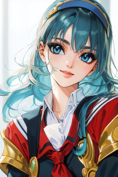 (best quality, masterpiece, RAW photo,ultra-detailed:1.2), <lyco:GoodHands-beta2:1.0>,1girl,solo,looking at viewer,smile <lyco:Magic_Knight_Rayearth-10:1.0>Rayearth <lyco:anime_minimalist_v1-000020:-0.4> bust shot,
blue long hair, blue eyes, school uniform, large breasts,