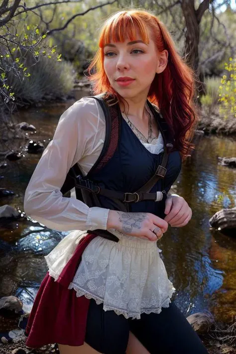 DEN_lizbit_steamgirl,
walking by a river in a rich atmospheric (woodland forest:1.2) wearing (hiking gear:1.3), (god rays:1.3), (atmospheric:1.1), scenic,
bokeh, f1.4, 40mm, photorealistic, raw, 8k, textured skin, skin pores, intricate details <lora:epi_noiseoffset2:1>, epiCRealism <lora:ClothingAdjuster3:-1>