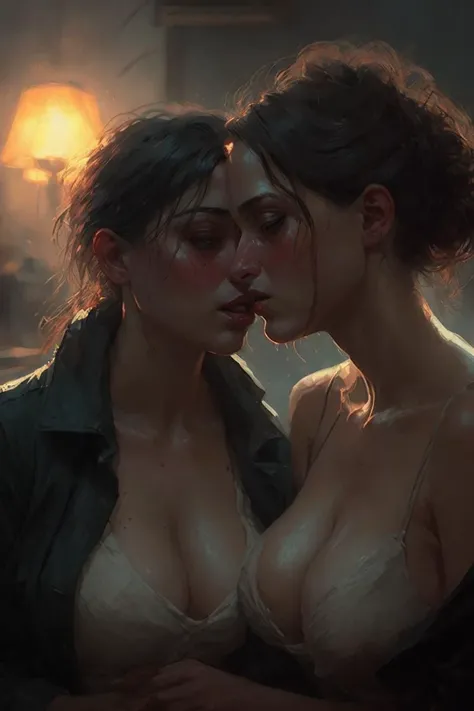 AJAWS, close-up of hot steamy sapphic lust <lora:15_AJAWS:0.5>