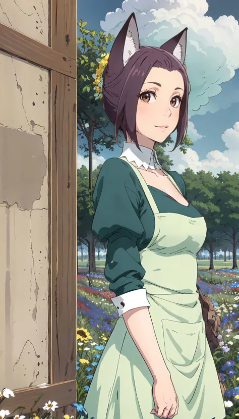 (((retro anime girl, anime vintage colors,Vaporwave style,90's anime style,have the style of folk portraits,chicano inspired retro fashion,renaissance, retro style inspiration retro,snow pieces, fresh and clean appearance,))))(masterpiece:1.2, best quality,top quality,epic quality,UHD), (detalhes intrincados),((head tilts,Clavicle control,lip biting,naughty face,)) 1girls, solo,minimal makeup, tecidos naturais,adolescent,under-aged,young face,((blur background,)) ((((In the background of leaves incredibly_absurdres pupils(((sagging breasts))), detailed face, ((ultra-detailed, Sun glare, Bokeh:85mm)), (geometric:1.2),)), ((garter_belt,))ray tracing,god lighting,god ray)),((extremely_Detailed_Eyes_and_face)),(Beautiful and aesthetic: 1.2),Brilliant,unbelievable Ridiculous quality,)),((extremely_Detailed_Eyes_and_face)),(Beautiful and aesthetic: 1.2),Brilliant,Ultra-precise depiction, Ultra-detailed depiction,Bokeh (85mm Shot), red hair, smiling and waving, looking at viewer, cowboy shot, cleavage from sagging breasts, big sagging breasts falling out of dress, long flowing dress, underbra, frilly dress
