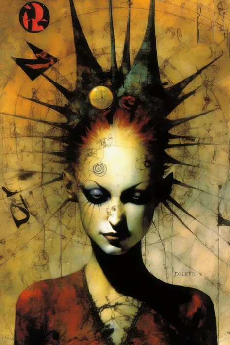<lora:Dave McKean Style:1>Dave McKean Style - _delerium variant cover of dave mckean cd cover _signs__high quality_