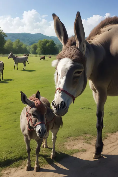 donkey, animal, farm