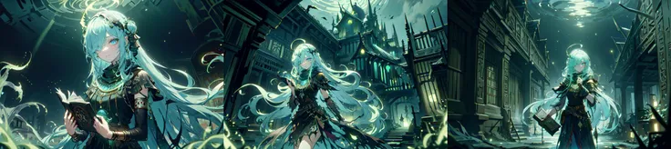 (otherworldly, otherworldly atmosphere, otherworldly appearance), highly insanely detailed, masterpiece, top quality, best quality, highres, 4k, 8k, RAW photo, ((ancient egyptian theme:1.2)), Hong Kong structure, structure, 
(mystical theme), mystical gatmosphere, arcane sanctuaries, otherwordly aura, 
(long_hair, long hair, random colors hair, glowing hair, hair over one eye, long messy hair), 
(eyelashes, eyeliner, eyeshadow, eyelashes, long eyelashes), 
collar, earrings, jewelry, necklace, armlet, 
tentacle, (underwater), nsfw, 
Homestay, Resort, Guest House, 
building, structure, still life, swirling energy, 
action pose, 
drunk, closed eyes, 
high-heels, 
abandoned building, shopping mall, overgrown with vegetation, [volumetric fog], cinematic lighting, colorful, 
<lora:AcidMagic-22:0.9>, AcidMagic, fantasy, toxic corrosion, acid aura, 
curvy, big breasts, blue eyes, blonde hair, long hair, blunt bangs, hair over one eye, headband, kind smile, earnest, cape, circlet, bohemian dress, scarf, belt, 
1girl, holding a AcidMagic book, eerie dark magical library, (fantasy world)