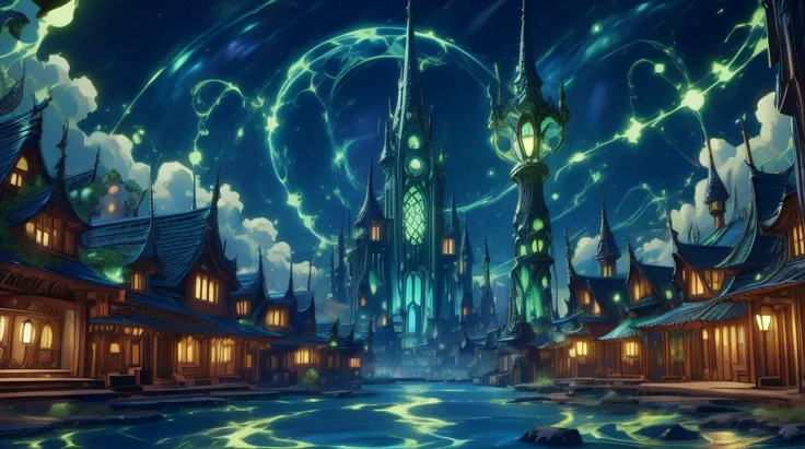AcidMagic acid-aura <lora:AcidMagic:1> Fantasy-Comic-Illustration-by-Udoncrew wide-angle wide-shot of-Genie's-Lamp-Oasis <lora:detail_slider_v4:1> <lora:Background_Detail_v3:1.5> <lora:BG2_dpep4+silicon29dim64:0.8> (sharp:1.2) (detailed:1.2) ( HD :1.2) ( HDR :1.2) (8K:1.2) (best-quality:1.2) (best-resolution:1.2) maximalist (masterpiece:1.2) rough-lines by-pencil-and-ink crosshatching