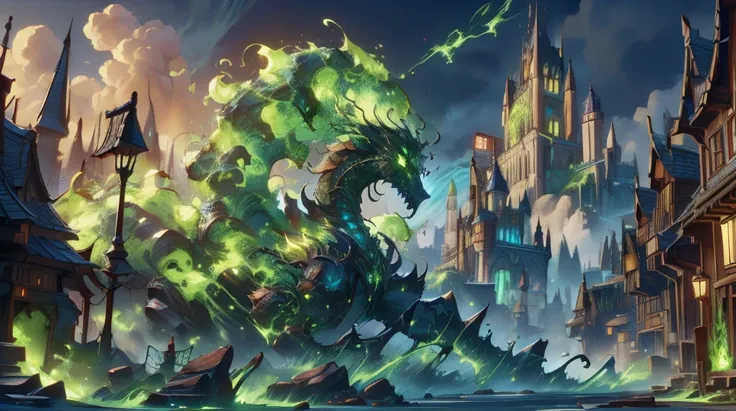AcidMagic fantasy toxic-corrosion acid-aura <lora:AcidMagic:1> Comic-Illustration-by-Udoncrew wide-angle wide-shot of-Griffin's-Cliff <lora:detail_slider_v4:1> <lora:Background_Detail_v3:1.5> <lora:BG2_dpep4+silicon29dim64:0.8> (sharp:1.2) (detailed:1.2) ( HD :1.2) ( HDR :1.2) (8K:1.2) (best-quality:1.2) (best-resolution:1.2) maximalist (masterpiece:1.2) rough-lines by-pencil-and-ink crosshatching