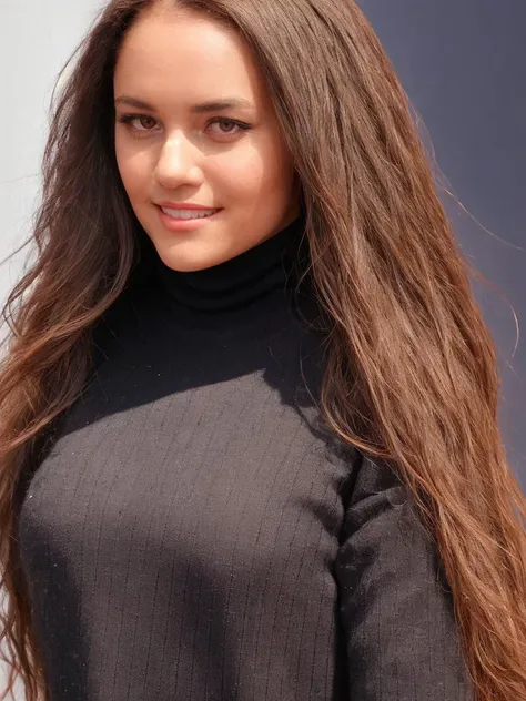 ((2/3 body view)), ((Wearing turtle neck)), ((Professional Photo Shoot)), ((on Hollywood Boulevard)), model shoot style, extremely intricate, High Detail, Sharp focus, dramatic, soft cinematic light, (looking at viewer), (Real Eyes), (Detailed Eye Corneas) (detailed pupils), (smiling), 24mm, photo lab, elegant, insane details, hyperdetailed, low contrast, epiCRealism, (((SFW))) <lora:Madison_Pettis:0.85>