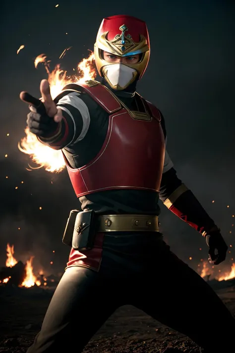 cinematic film still RAW photo, full sharp, (epic wallpaper), dslr, soft lighting, high quality, film grain, Fujifilm XT3, (Realistic), high quality, (intricate details), sekai ninja sen jiraiya, jiraiyaquiron character, 1boy, male focus, helmet, mask, blue eyes, tokusatsu, fingerless gloves, ninja, dynamic pose, action pose, hero pose,
detailed background war, fire and explosions shallow depth of field, vignette, highly detailed, high budget Hollywood movie, bokeh, cinemascope, moody, epic, gorgeous, film grain, grainy,
<lora:quiron_JirayaSekai_V1_Lora:0.57> . shallow depth of field, vignette, highly detailed, high budget Hollywood movie, bokeh, cinemascope, moody, epic, gorgeous, film grain, grainy
