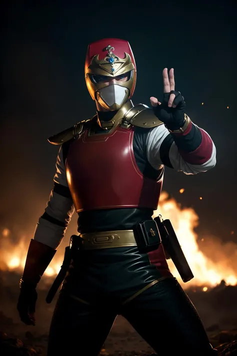cinematic film still RAW photo, full sharp, (epic wallpaper), dslr, soft lighting, high quality, film grain, Fujifilm XT3, (Realistic), high quality, (intricate details),   sekai ninja sen jiraiya, jiraiyaquiron character,  1boy, male focus, helmet, mask, blue eyes, tokusatsu, fingerless gloves, ninja, dynamic pose, action pose,  hero pose, 
detailed background war, fire and explosions shallow depth of field, vignette, highly detailed, high budget Hollywood movie, bokeh, cinemascope, moody, epic, gorgeous, film grain, grainy, 
 <lora:quiron_JirayaSekai_V1_Lora:0.57> . shallow depth of field, vignette, highly detailed, high budget Hollywood movie, bokeh, cinemascope, moody, epic, gorgeous, film grain, grainy