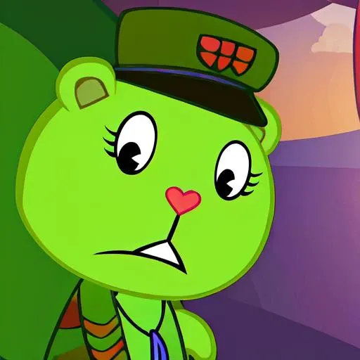 <lora:htf_multi_v5:1>, htfflippy, green skunk, 8K, high quality, detailed background