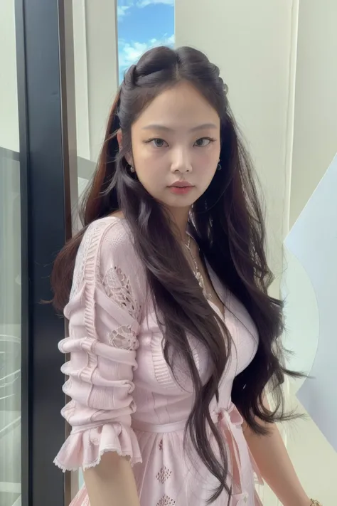 jennie, (looking_to_camera:1.1)
,best quality, realistic, photorealistic,ultra detailed,extremely detailed face 
<lora:jennie-sd1.5-000004:0.8>