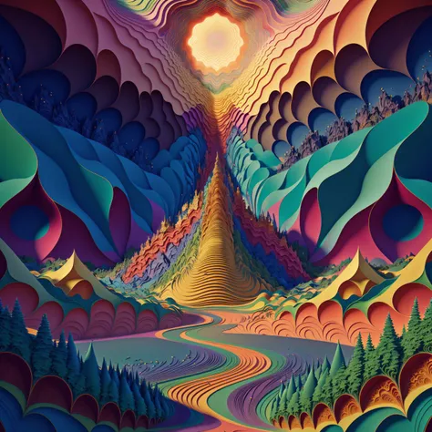 wallpaper, background, scenic landscape, tessellated, topographic style, psychedelic, highly detailed, sharp focus, fractal, <lora:FairyTaleV20_SD1.5:1>