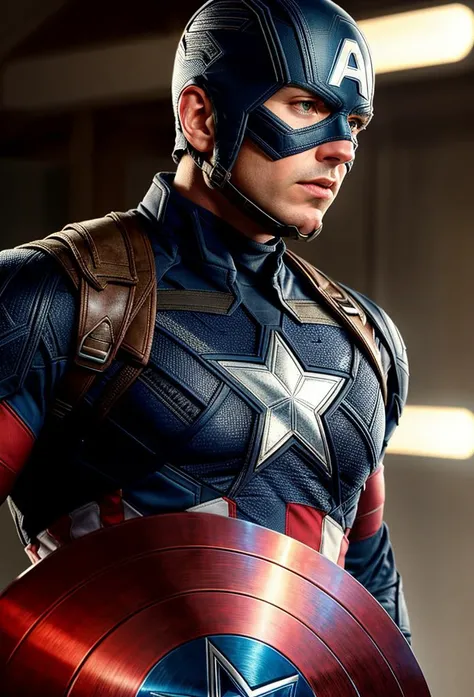 close up RAW photo of captain america, detailed textures, sharp focus, ultra high pixel detail, absurdres, cinematic, intricate, cinematic light, concept art, art station, realistic, scene, cinematic, high quality, craig mullins and wayne barlowe style, full colors, incredibly detailed, 4k, 8k, <lora:add_detail:0.8>
