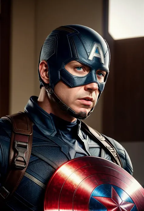 close up RAW photo of captain america, detailed textures, sharp focus, ultra high pixel detail, absurdres, cinematic, intricate, cinematic light, concept art, art station, realistic, scene, cinematic, high quality, craig mullins and wayne barlowe style, full colors, incredibly detailed, 4k, 8k, <lora:add_detail:0.8>
