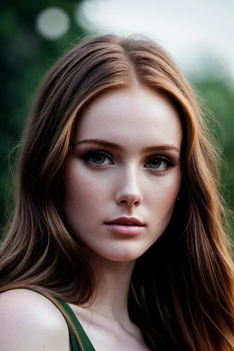 photo of beautiful (gh3nchy-135:0.99), a woman with perfect hair, wearing Forest Green (legskin:1.1), (plain background:1.1), closeup portrait, modelshoot style, (extremely detailed CG unity 8k wallpaper), professional majestic photography, (Leica M6 Camera), 24mm, exposure blend, hdr, faded, extremely intricate, High (Detail:1.1), Sharp focus, dramatic, soft cinematic light, (looking at viewer), (detailed pupils), 4k textures, elegant, ((((cinematic look)))), soothing tones, insane details, hyperdetailed, low contrast