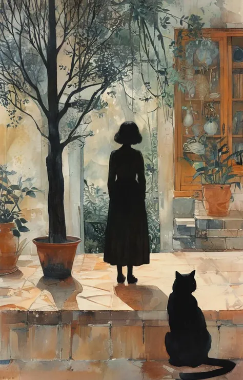 masterpiece,best quality,<lora:tbh137-sdxl:0.85>,portrait of cat,illustration,style of Diane Dillon,