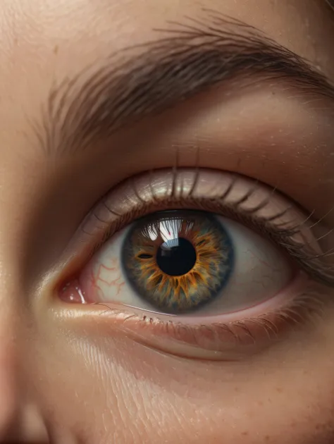 close up shot of a womans detailed blue eye