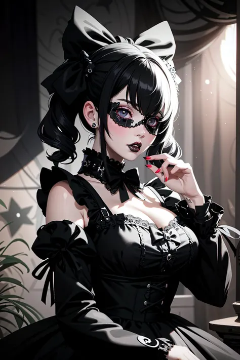 Red brilliant eyes、Sexy、Nasty face、Sitting,hand between legs,maid, Glasses, over-kneehighs,Ahegao , Silly,Sexual ecstasy,Drunken eyes,Blunt bangs, Black hair,(masutepiece:1.2, Best Quality), (finely detailed beautiful eye: 1.2), (Detailed background,Dark Fantasy), (beautifull detailed face), High contrast, (Best Illumination, extremely delicate and beautiful), ((Cinematic Light)), Colorful, Hyper Detail, Dramatic light, Intricate details,
