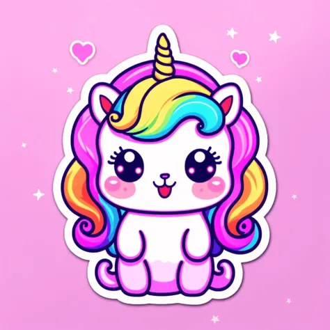 Kawaii unicorn,
,sticker,,stickers
, <lora:StickersRed15PasWithTE:1>