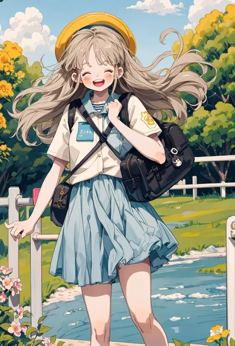 (On a bright spring day (day:1.0), Under the clear blue sky (skyporn:1.0),
break
High school girl walking with her hair dancing lightly in the wind (hair:1.0). The edges of the image become softer, Young in the scene々Capturing the vibrant essence.
break
Her smile, Render with soft focus, illuminating the surroundings (Smile:1.0) And her school bag symbolizes her passion for learning (School bag:1.0).
break
Each stride she takes is full of energy (stride:1.0), And her light laughter echoes in the air (laught:1.7), Fully encapsulated with soft focus technology.
break
The background is a little blurry, Highlight her in this spring scene.
:1.2)