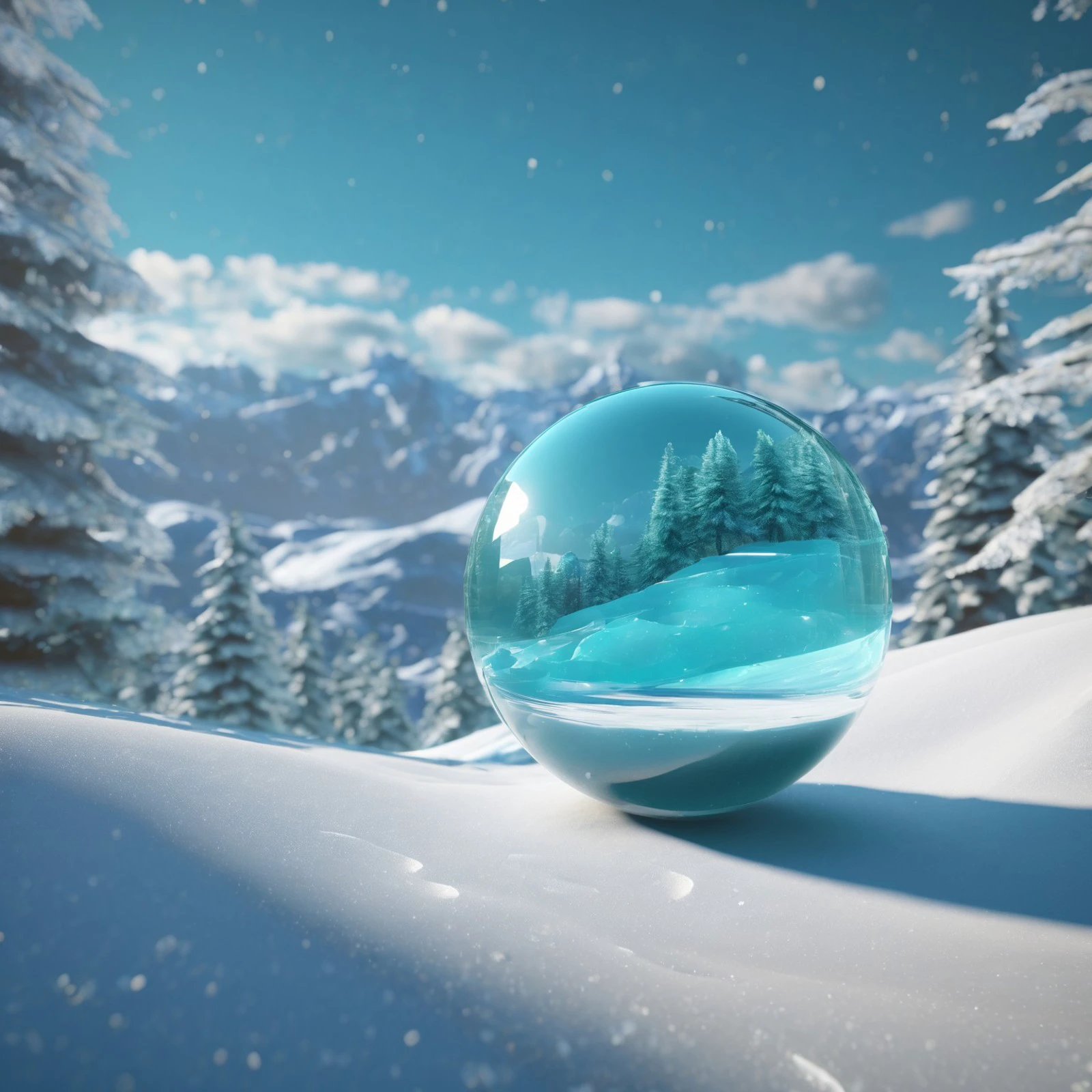 glass orb,snow, modular, Turquoise, unreal engine render, nostalgic scene
<lora:glass_orb_1.0:0.7>