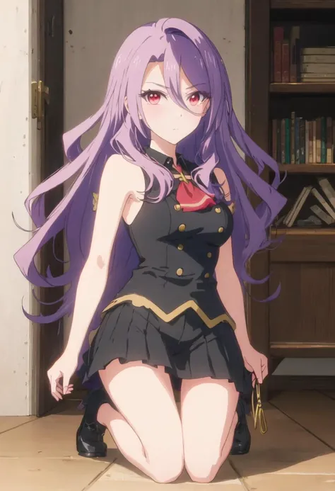 {safe:1.10}, best quality, masterpiece, highres, solo, {emilia_lapisrelights:0.90}, kneeling, kneeling on one knee, on one knee, cowboy_shot, looking at viewer